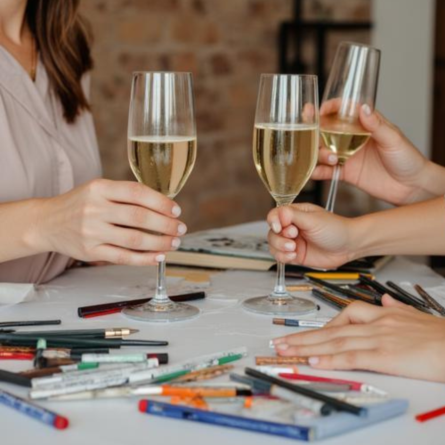 Låt kreativiteten bubbla!  Workshop med bubbel